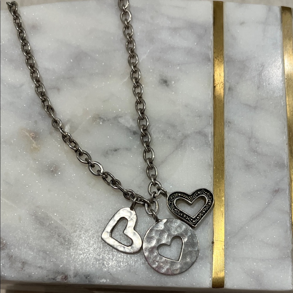 Lois Hill Silver Heart Charm Necklace
